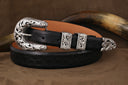 Pecos 2017 Sterling Filigree Overlay 1" Buckle Set