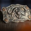 Trinity 1838 Large Scalloped Cape Buffalo Buckle