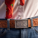 Zapata 1813 Sterling Hand-Engraved Trophy Buckle
