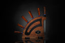 Ironwood Kultro Gourmet Chef Knife Set with Black Walnut Display