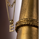 Pendant 1205 Gold Pave Diamond Initial Necklace
