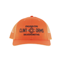 Hunter Orange Classic Trucker Cap with Black Logo