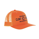Hunter Orange Classic Trucker Cap with Black Logo