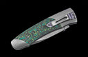A-Series A200-10 Titanium pocketknife with stainless blade and colored carbon fiber