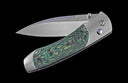 A-Series A300-10 Titanium pocketknife with stainless blade and colored carbon fiber