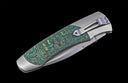 A-Series A300-10 Titanium pocketknife with stainless blade and colored carbon fiber