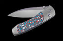 A-Series A300-11 Titanium pocketknife with stainless blade and colored carbon fiber