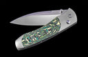 A-Series A300-12 Titanium pocketknife with stainless blade and colored carbon fiber