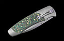 A-Series A300-12 Titanium pocketknife with stainless blade and colored carbon fiber