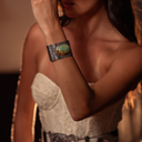 Bracelet 1510 Turquoise Hammered Cuff
