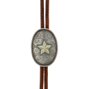 Bolo 1825 Sterling Oval with Gold Star