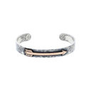 Bracelet 1468 Hammered Sterling with Rose Gold Arrow