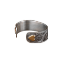 Bracelet 1502 Scroll Engraved Sterling with Gold Hearts