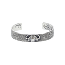 Bracelet 1610 Wheatgrass Engraved with Sterling Cape Buffalo