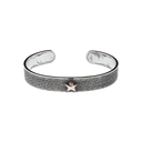 Bracelet 1612 Wheatgrass Engraved Sterling with Rose Gold Star