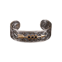 Bracelet 1843 Filigreed Sterling with Gold Arrow and Sapphires