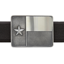 Brandes 1810 Sterling Silver Texas Flag Trophy Buckle