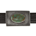 Bowie 1604 Oval Turquoise Wheatgrass Trophy Buckle