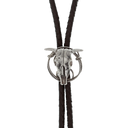 Bolo 1905 Sterling Silver Steer Skull with Lariat Border