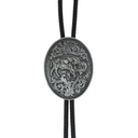 Bolo 1848 Large Sterling Silver Oval Bison