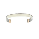 Bracelet 1405 Sterling Silver Hammered Bracelet with 14 Karat Rose Gold Tips