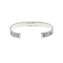 Bracelet 1429 Sterling Silver Engraved Bracelet with 14 Karat Rose Gold Tips