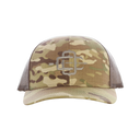 Camo and Brown Classic Trucker Cap with Grey Logo