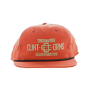 Orange Modern Cap with Black Rope and Green Logo