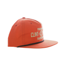 Orange Modern Cap with Black Rope and Green Logo