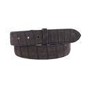 1.5" Straight Black Nubuck Ultra Croc