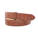 1.5" Straight Matte Alligator Stitched Edge Whiskey