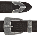 Clay 1606 Sterling Silver Wheatgrass Engraved Buckle Set