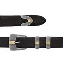 Clay 1704 Sterling and Gold 1" Wriggle Dress Buckle Set