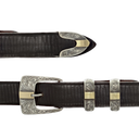 Clay 1804 Sterling Silver & Gold Bar 1" Buckle Set