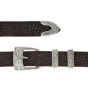 Clay 1813 Sterling Silver Engraved 1" Dress Buckle Set