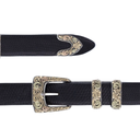 Clay 1822 Sterling 1" Dress Buckle Set with Tri-Gold Overlays