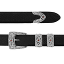 Clay 1846 Garnets Buckle Set