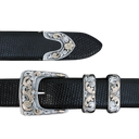 Clay 2012 Sterling Buckle Set with Sterling and Gold Engraved Overlays