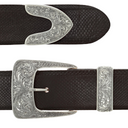 Clay 2019 Sterling Silver Hand Engraved 3 Piece Buckle Set
