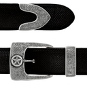 Clay 2021 Sterling Wheatgrass Buckle Set with Texas Star