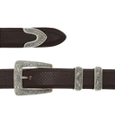 Cochran 1805 Sterling Silver Engraved 1" Dress Buckle Set