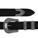 Collin 1822 Sterling Engraved Buckle Set with Rope and Shield