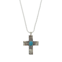 Cross 1400 Small Sterling Cross with Turquoise Stone