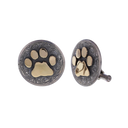 Cufflinks 1829 Engraved Sterling with Gold Lion Paw