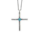 Cross 2000 Hammered Turquoise Sterling Silver Cross