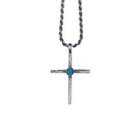 Cross 2028 Hammered Sterling & Turquoise Pendant