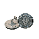 Cufflinks 1822 Sterling Silver Winged Liberty Dime