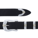 Dallas 1953 Polished Sterling Buckle Set with Gold Bars
