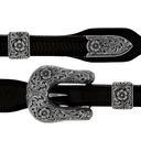 Dawson 1805 Sterling Buckle Set with Sterling Overlays and Flowers