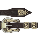 Duval 1804 Sterling & Gold Filigreed Buckle Set